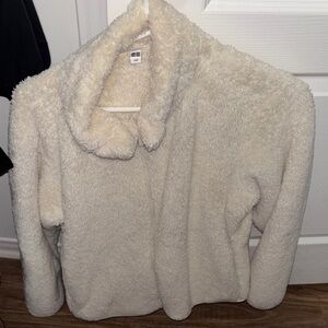 Uniqlo Women's Cream Teddy Jacket